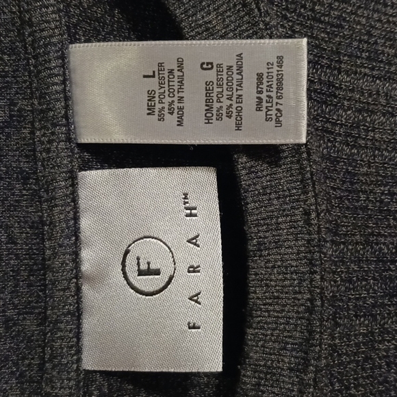 FARAH Large Grey Long Sleeve Dressy Shirt Box 5 - Picture 2 of 3